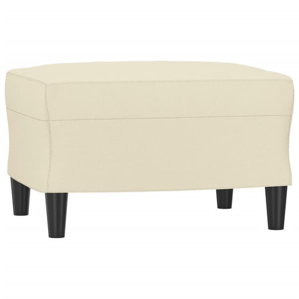 Fotpall gräddvit 60x50x41 cm konstläder