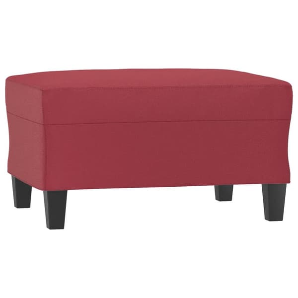Fotpall vinröd 70x55x41 cm konstläder