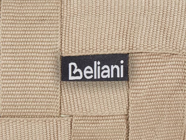 Havepuf Beige Syntetisk materiale 50 x 50 cm Udendørs ottoman Håndvævet Boho Style