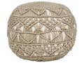 Miniatyrbillede 1 af 6: Havepuf Beige Syntetisk materiale 50 x 50 cm Udendørs ottoman Håndvævet Boho Style