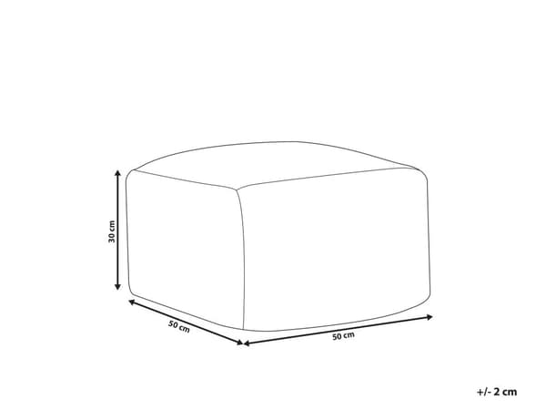 Hagepuff Lys Rød Syntetisk Materiale 50 x 50 cm Utendørs Ottoman Håndvevd Boho Style