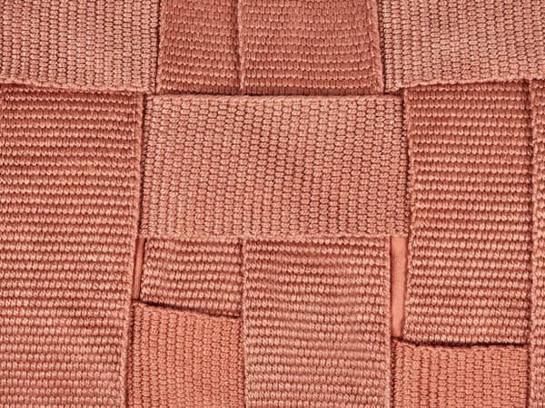 Hagepuff Lys Rød Syntetisk Materiale 50 x 50 cm Utendørs Ottoman Håndvevd Boho Style