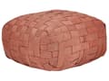Miniatyrbilde 1 av 7: Hagepuff Lys Rød Syntetisk Materiale 50 x 50 cm Utendørs Ottoman Håndvevd Boho Style