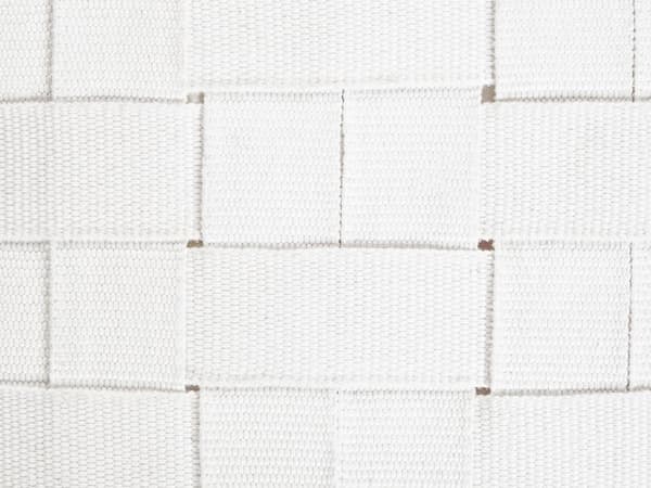 Hagepuff Off-White Syntetisk Materiale 50 x 50 cm Utendørs Ottoman Håndvevd Boho Style