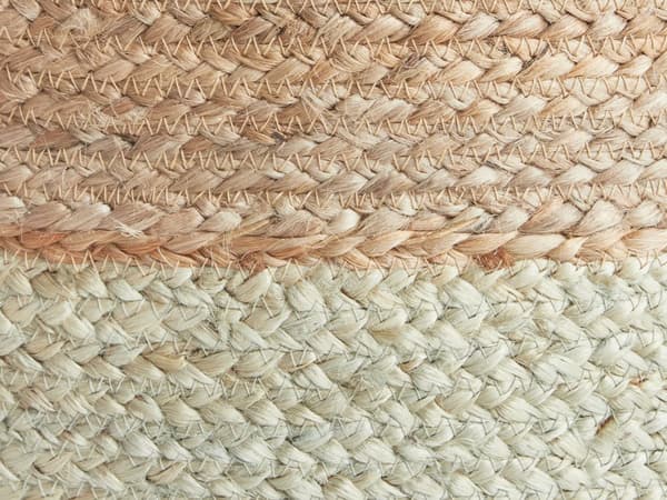 Puf Lysegrøn Jute EPS Perler Fyld 50 x 50 x 40 cm Rund Boho Stil Hjemmetilbehør