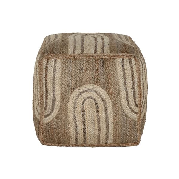 Fotpall Home ESPRIT Beige Naturell 45 x 45 x 45 cm