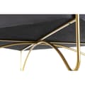 Miniatyrbild 5 av 6: Sittpall DKD Home Decor   Skum Grå Gyllene Metall Polyester Sammet Trä MDF (80 x 80 x 47 cm)