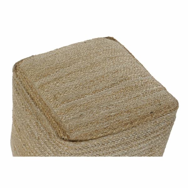Fotpall DKD Home Decor Fibrer Naturell (45 x 45 x 40 cm)