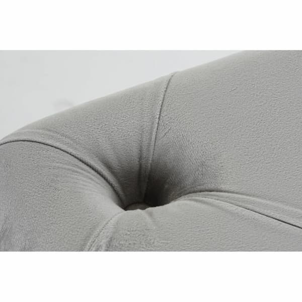 Sittpall DKD Home Decor   Grå Polyester Sammet Trä MDF (88 x 53 x 48 cm)