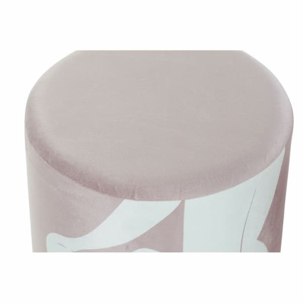 Fotpall DKD Home Decor Scandi Gyllene Vit Ljusrosa 30 x 30 x 38 cm (2 antal)