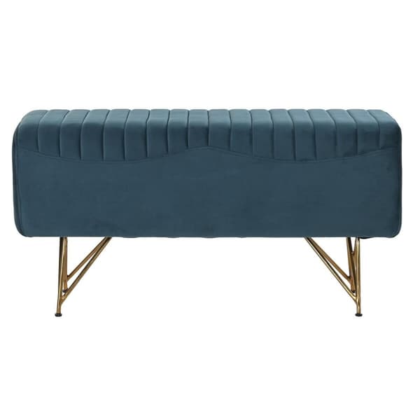 Sittpall DKD Home Decor 90 x 31 x 47 cm Metall Turkos