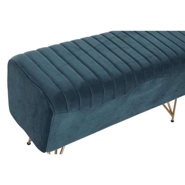 Sittpall DKD Home Decor 90 x 31 x 47 cm Metall Turkos