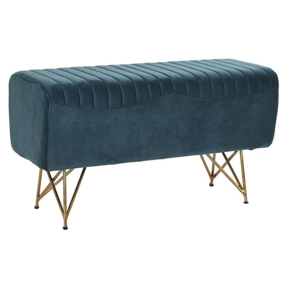Sittpall DKD Home Decor 90 x 31 x 47 cm Metall Turkos