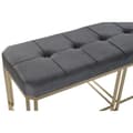 Miniatyrbild 2 av 4: Sittpall DKD Home Decor   Grå Metall Sammet (120 x 40 x 47 cm)