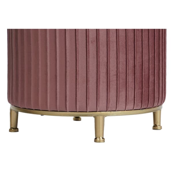 Fotpall DKD Home Decor Sammet 60 x 60 x 45 cm Trä MDF