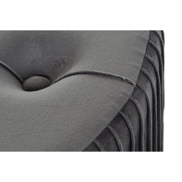 Fotpall DKD Home Decor Sammet 60 x 60 x 45 cm Trä MDF