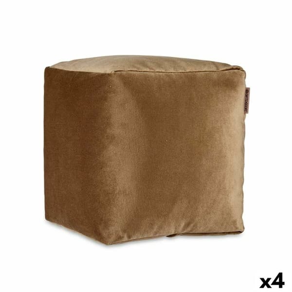 Puff Sammet Brun 30 x 30 x 30 cm (4 antal)