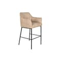 Miniatyrbild 1 av 7: Sittpall DKD Home Decor Svart Beige Metall 59 x 60 x 107 cm