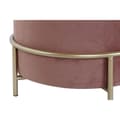 Miniatyrbild 4 av 4: Fotpall DKD Home Decor Rosa Gyllene Metall Sammet 48 x 48 x 47 cm