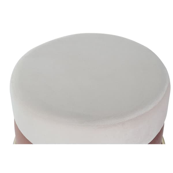 Fotpall DKD Home Decor Rosa Gyllene Metall Sammet 48 x 48 x 47 cm