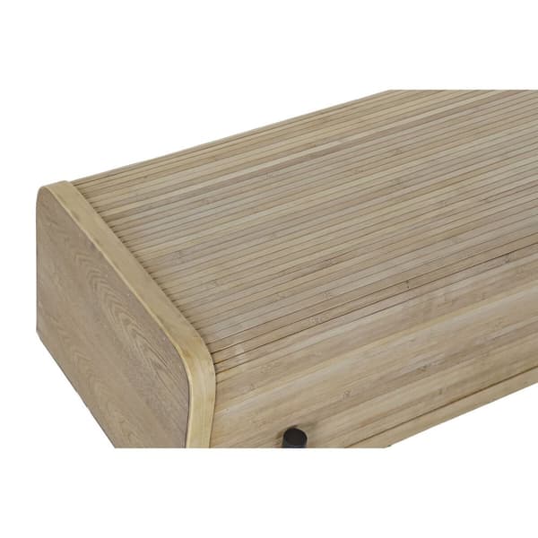 Sittpall DKD Home Decor Naturell Trä Metall 120 x 40 x 43 cm
