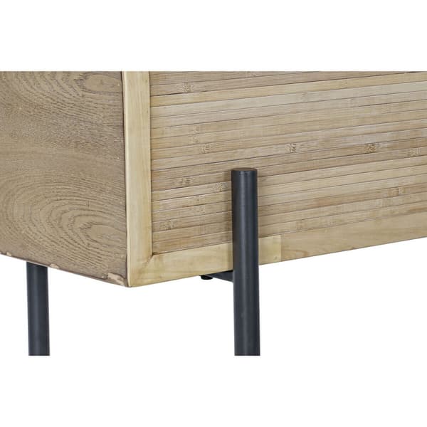 Sittpall DKD Home Decor Naturell Trä Metall 120 x 40 x 43 cm