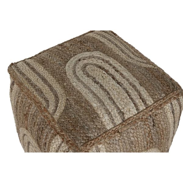 Fotpall Home ESPRIT Beige Naturell 45 x 45 x 45 cm
