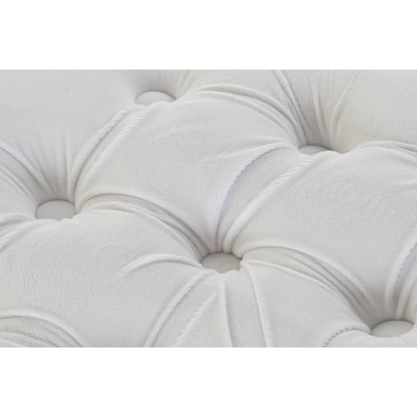 Fodstøtte DKD Home Decor Hvid Polyester Træ MDF (78 x 78 x 40 cm)
