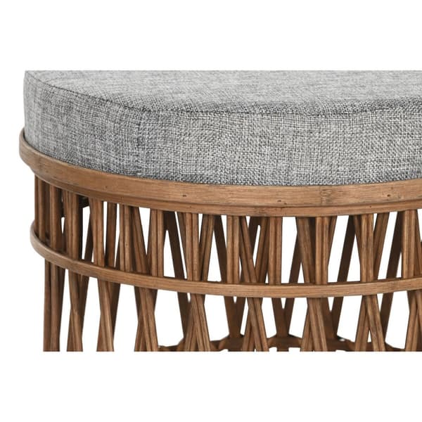 Fodstøtte DKD Home Decor 40 x 40 x 48 cm Grå Brun Bambus Tropisk