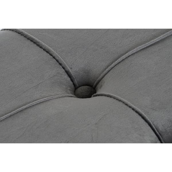 Stol DKD Home Decor Grå Gylden Metal 120 x 40 x 45 cm