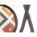Miniatyrbillede 3 af 4: Sammenklappelig skammel Boho Chic Sort PVC Metal 30 x 30 x 45 cm (10 enheder)