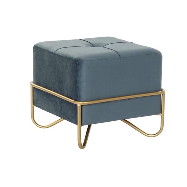 Jakkara DKD Home Decor 8424001850921 Sininen Monivärinen Kullattu Vaahto Metalli Puu MDF 42 x 42 x 38 cm