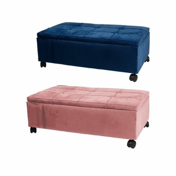 Jakkara DKD Home Decor   Pinkki Polyesteri Sametti Laivastonsininen Poppeli (70 x 39,5 x 24,5 cm) (2 osaa)