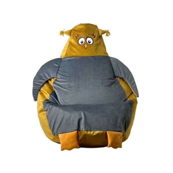 Puf GO GIFT Guld Grå Oxford 105 x 80 cm