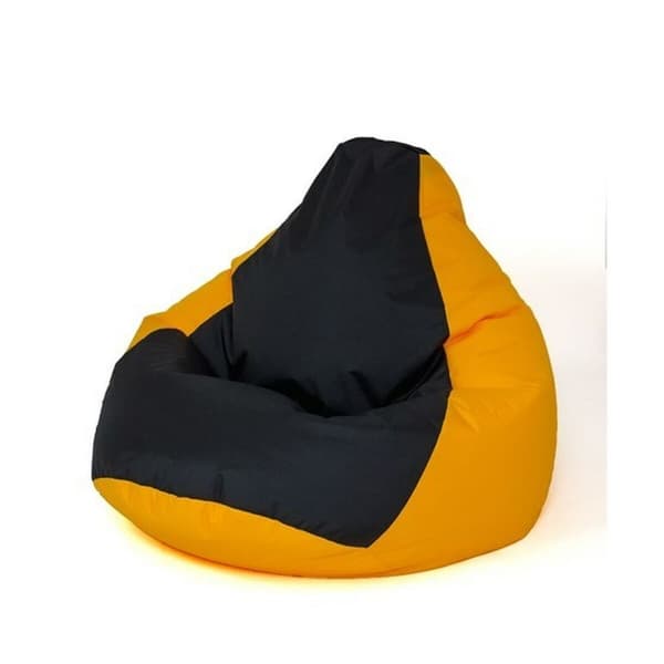 Puf GO GIFT Gul Sort 130 x 90 cm Pære