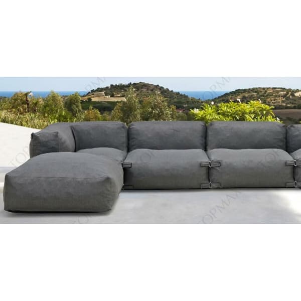 Pehmustettu istuin Home ESPRIT Harmaa 87 x 87 x 32 cm