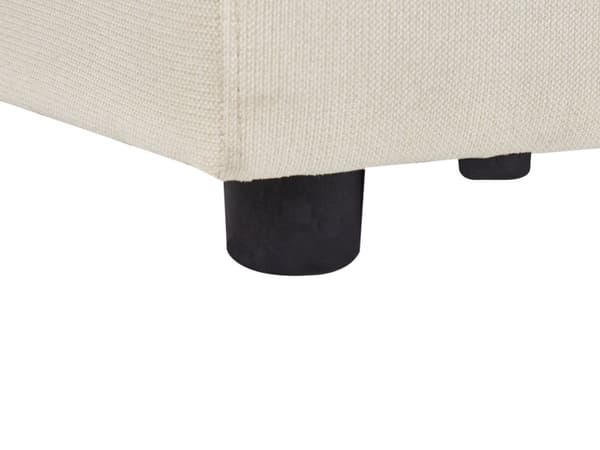 Ottoman Lys Beige Polstret Fotskammel Rektangulær Minimalistisk Moderne