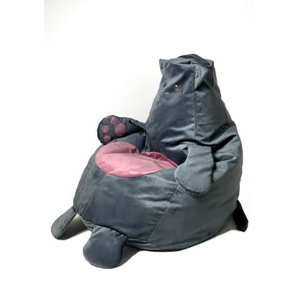 Pehmustettu istuin GO GIFT Harmaa Oxford Kissa 130 x 90 cm