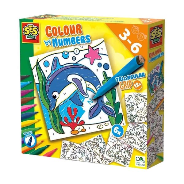 SES Creative Color by Number Triangle Grip Pens