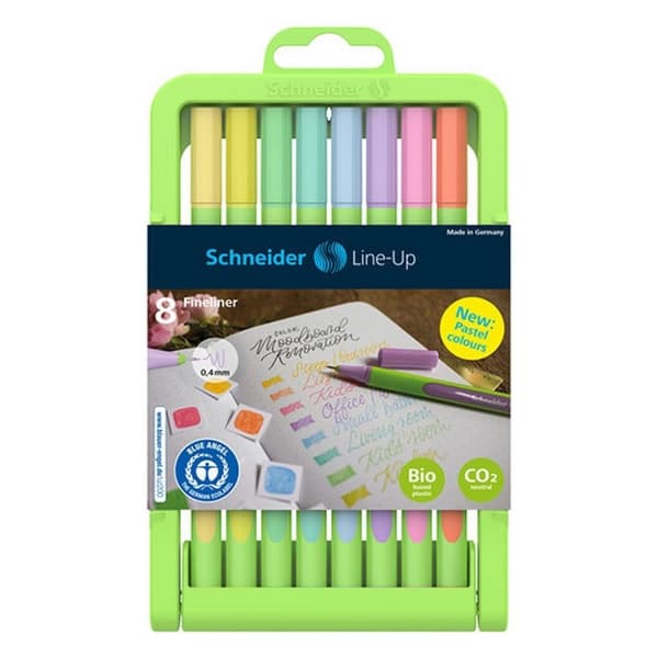 Schneider S-191088 Line-Up Fineliners 0,4 mm 8 delar Pastell