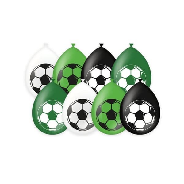 Festballonger Fotboll 8 delar Grön/Vit/Svart