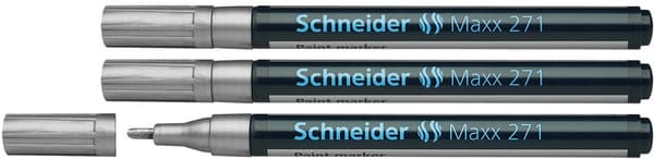Schneider S-127154-3 Paint Marker Maxx 271 1-2 mm Sølv Sæt med 3