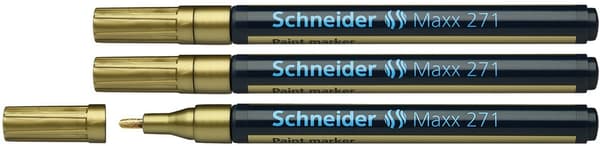 Schneider S-127153-3 Paint Marker Maxx 271 1-2 mm Guld Sæt med 3