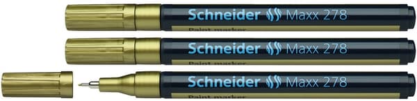 Schneider S-127853-3 Paint Marker Maxx 278 0,8 mm Guld Set om 3