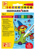 Miniatyrbillede 1 af 4: Eberhard Faber EF-551010 Filtpen Magic Marker 9 farver og 1 Magic Marker