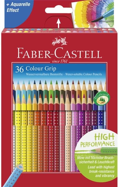 Faber Castell FC-112442 Farveblyant FC Grip 36 stykker 2 rækker af 18 stykker papetui
