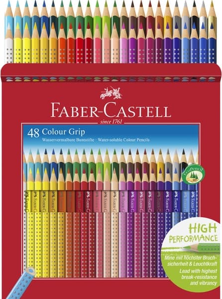 Faber Castell FC-112449 Färgpenna FC Grip 48 delar 2 rader med 24 delar kartongfodral