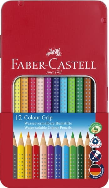 Faber Castell FC-112413 farveblyant Faber-Castell GRIP metaletui A 12 stk.