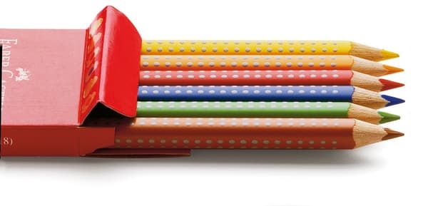 Faber Castell FC-110906 farveblyant Jumbo GRIP etui med 6 stk.