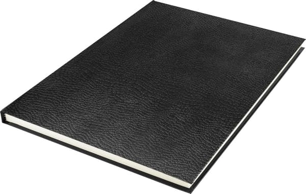 Kangaro K-5321 Skissbok A4 kräm 120 gr blankt papper, 140 sidor hårt omslag Imprint Snake Black